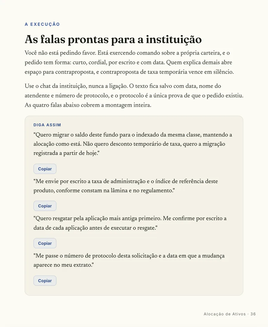 Falas prontas: As quatro falas pra instituição: por escrito, no chat, com protocolo e data